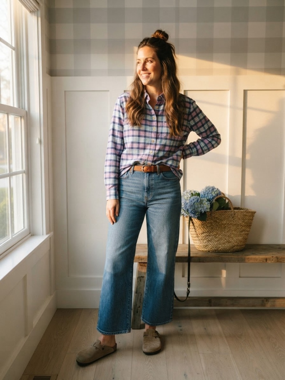 Vineyard Vines Pink and Blue Plaid Button-Down Shirt